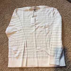 Goodfellow & Co Men's Light Gray Striped Long Sleeve Tee